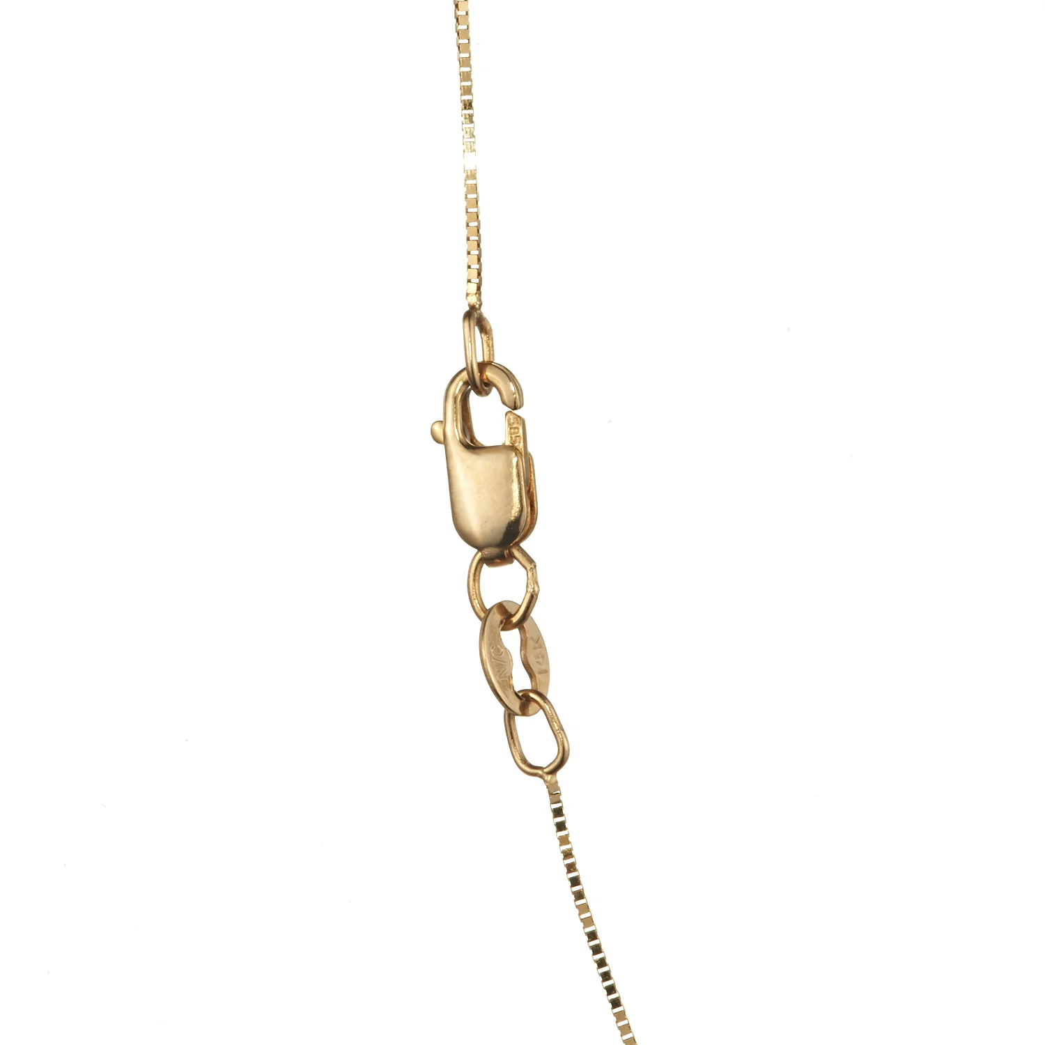0.11 CTW DEW Round Moissanite Single Prong Cross Pendant in 14K Yellow Gold - Image 3