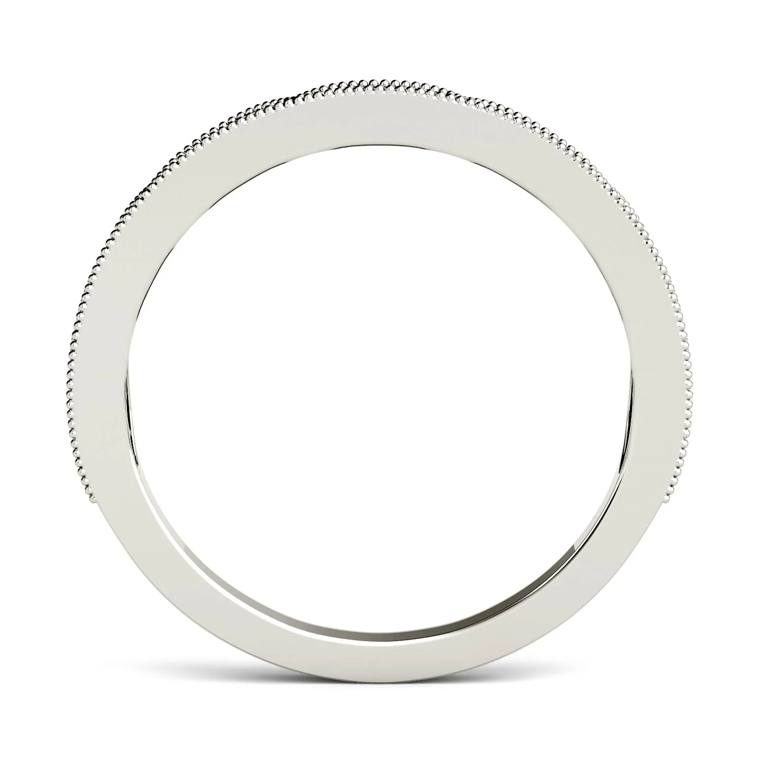 0.13 CTW DEW Moissanite Half Moon Stacker Band in 14K White Gold - Image 5