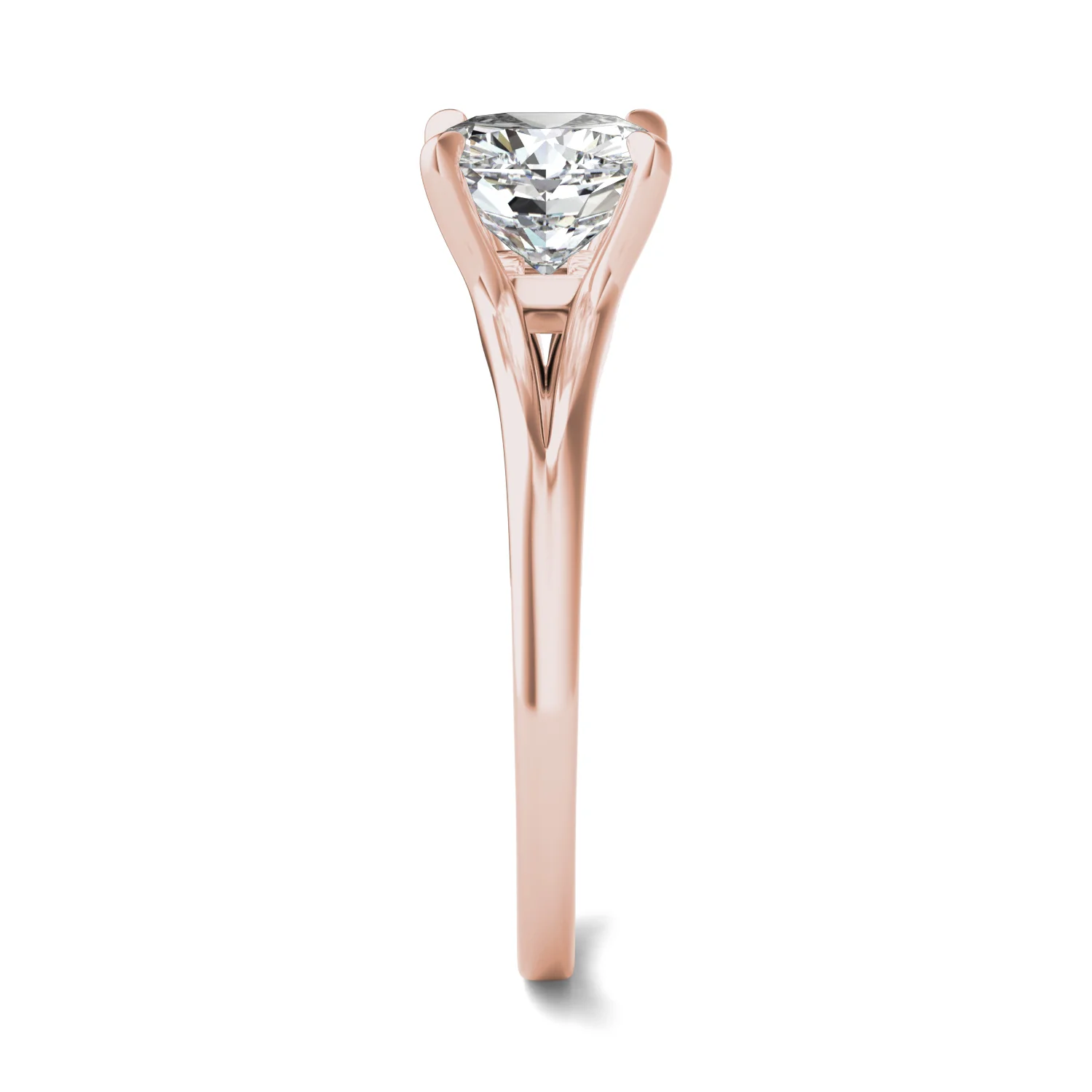 2.06 CTW DEW Cushion Moissanite Accented Ring in 14K Rose Gold - Image 5