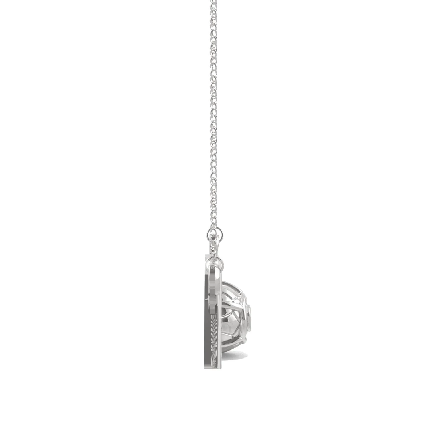 0.02 CTW DEW Moissanite Soccer Mom Necklace in Sterling Silver - Image 3