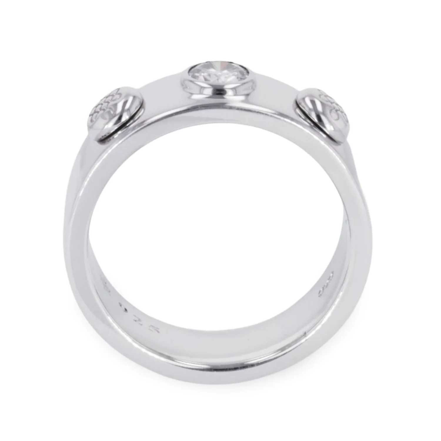 0.23 CTW DEW Round Moissanite Band in Sterling Silver - Image 3
