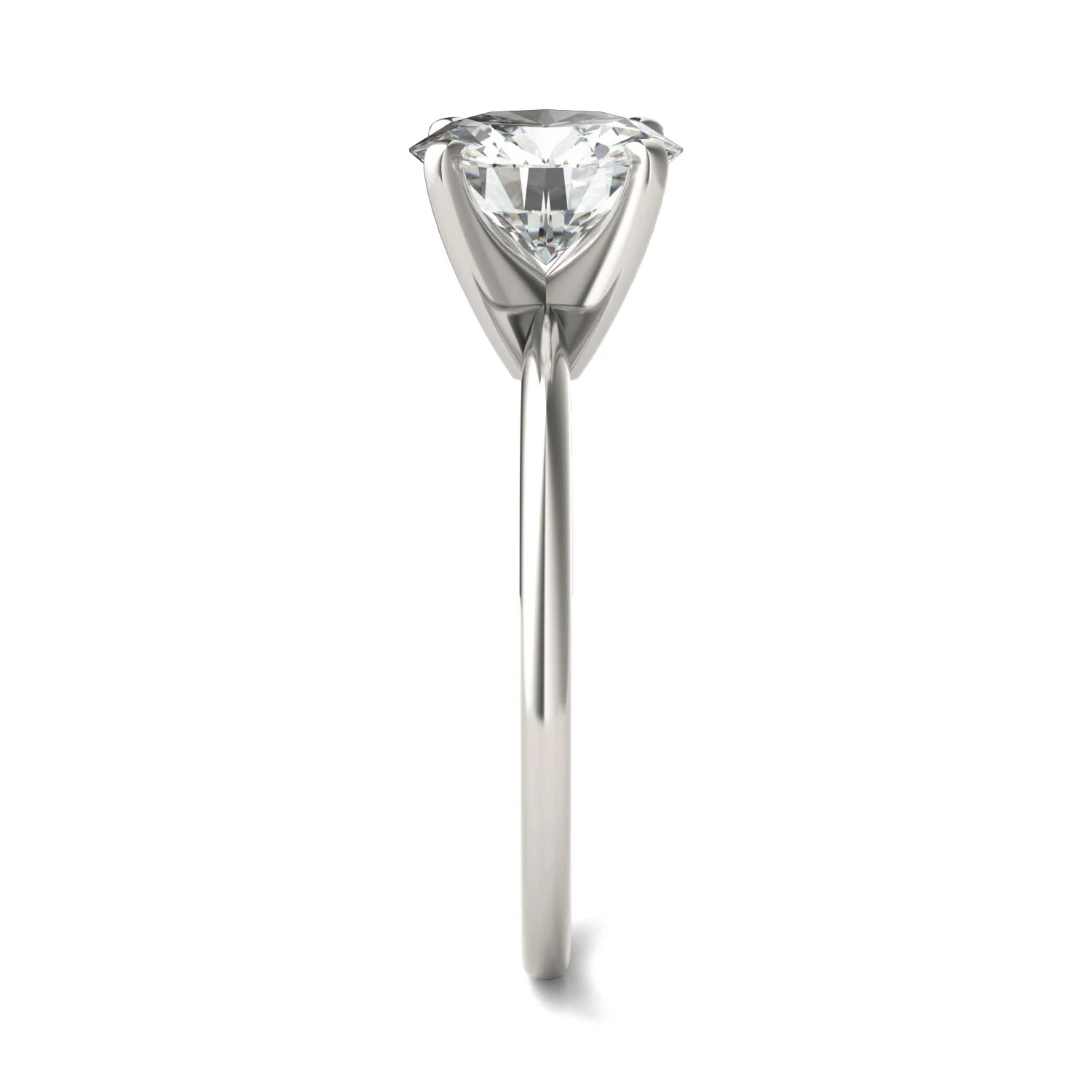 1.90 CTW DEW Round Moissanite Solitaire Engagement Ring in 14K White Gold - Image 5