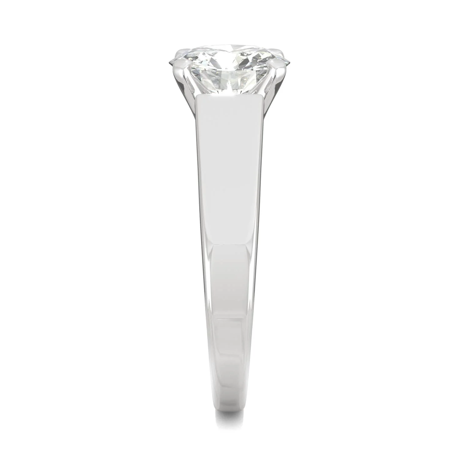 1.90 CTW DEW Round Moissanite Solitaire Engagement Ring in 14K White Gold - Image 5