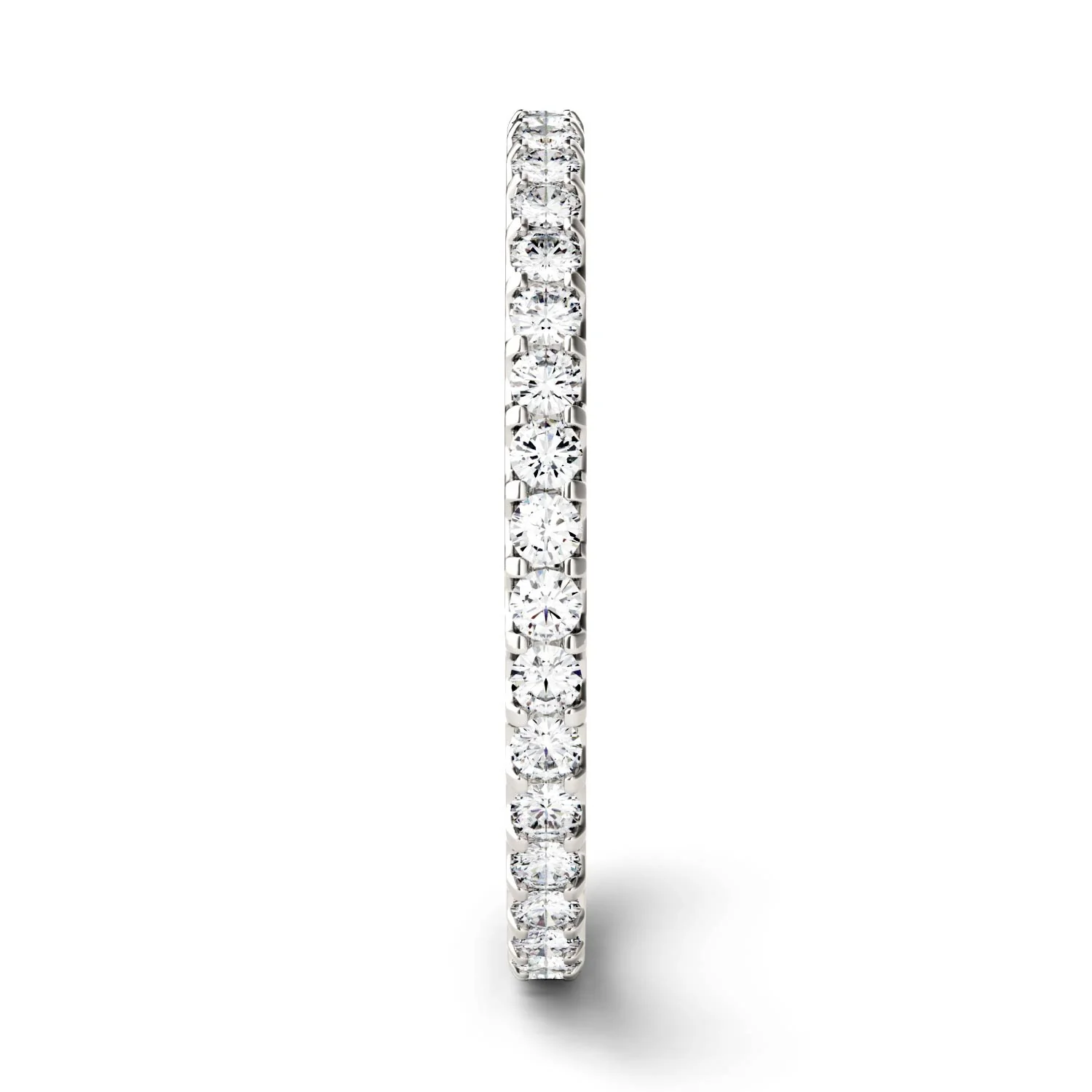 0.57 CTW DEW Round Moissanite Eternity Band in 14K White Gold - Image 4