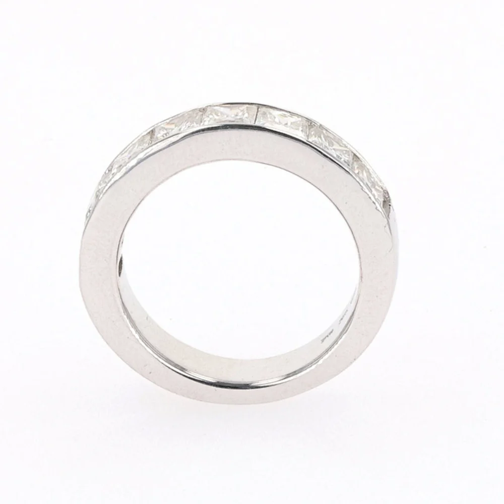 2.96 CTW DEW Square Moissanite Channel-Set Band in Sterling Silver - Image 4