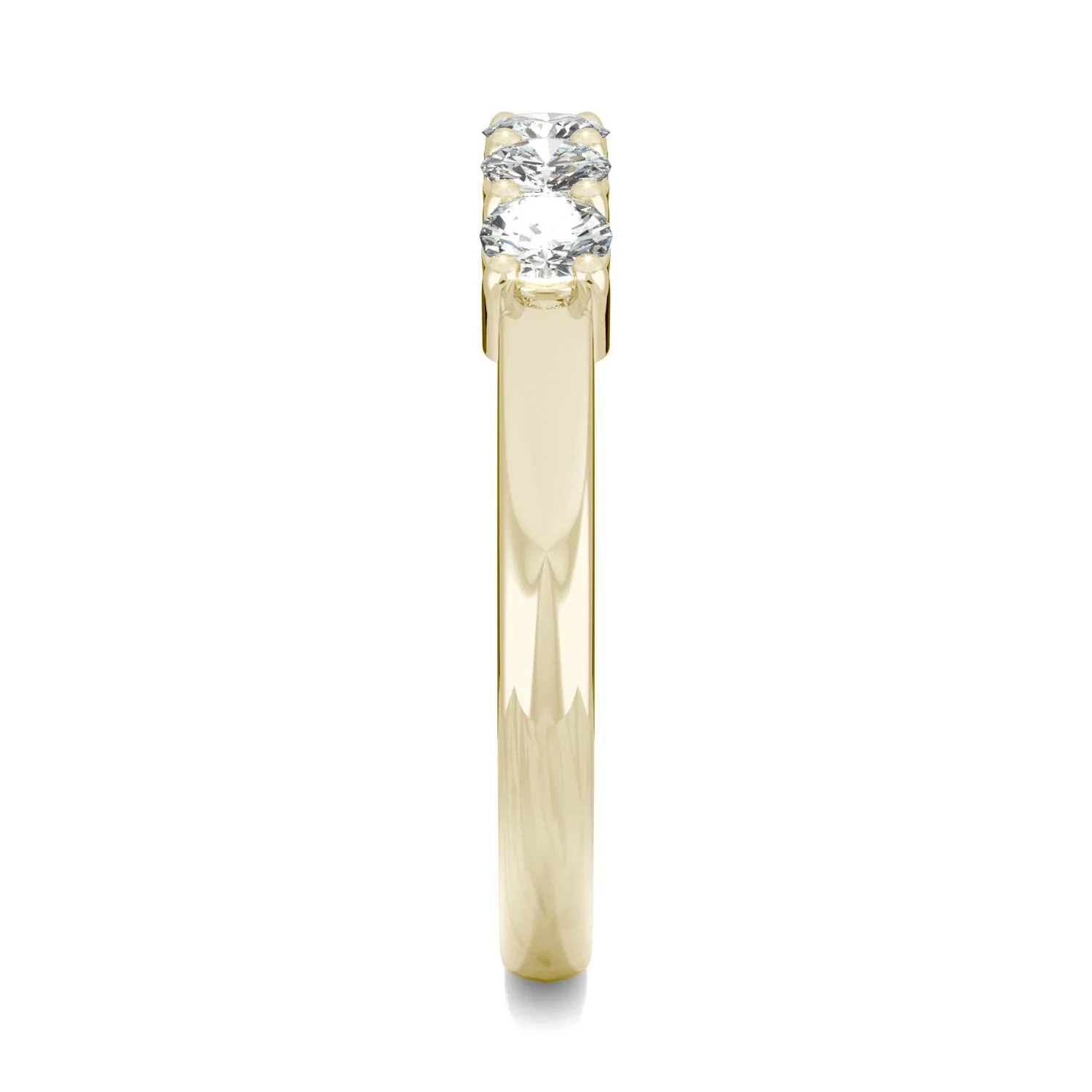 0.50 CTW DEW Round Moissanite Five-Stone Ring in 14K Yellow Gold - Image 5