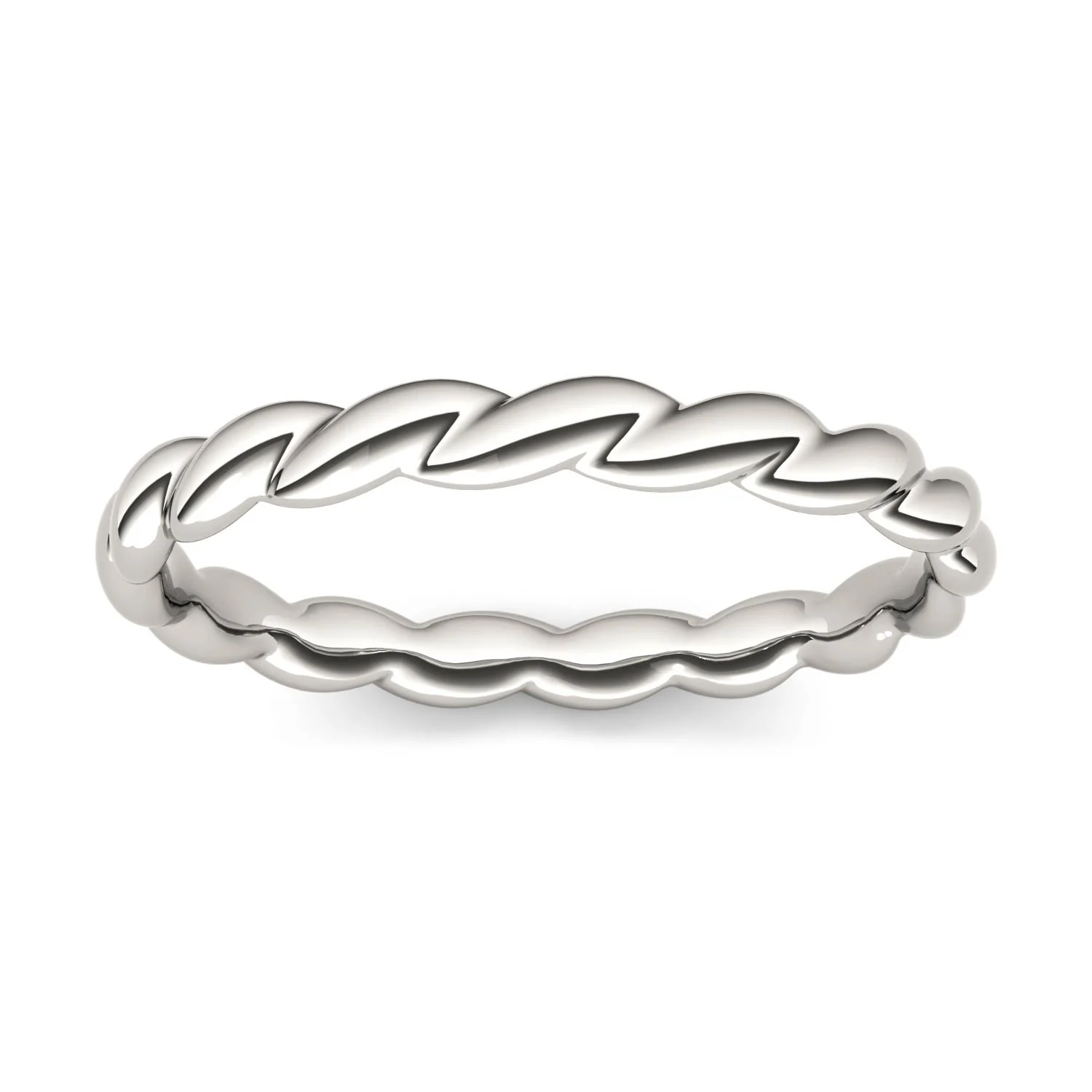 Sterling Silver Twist Stackable Ring