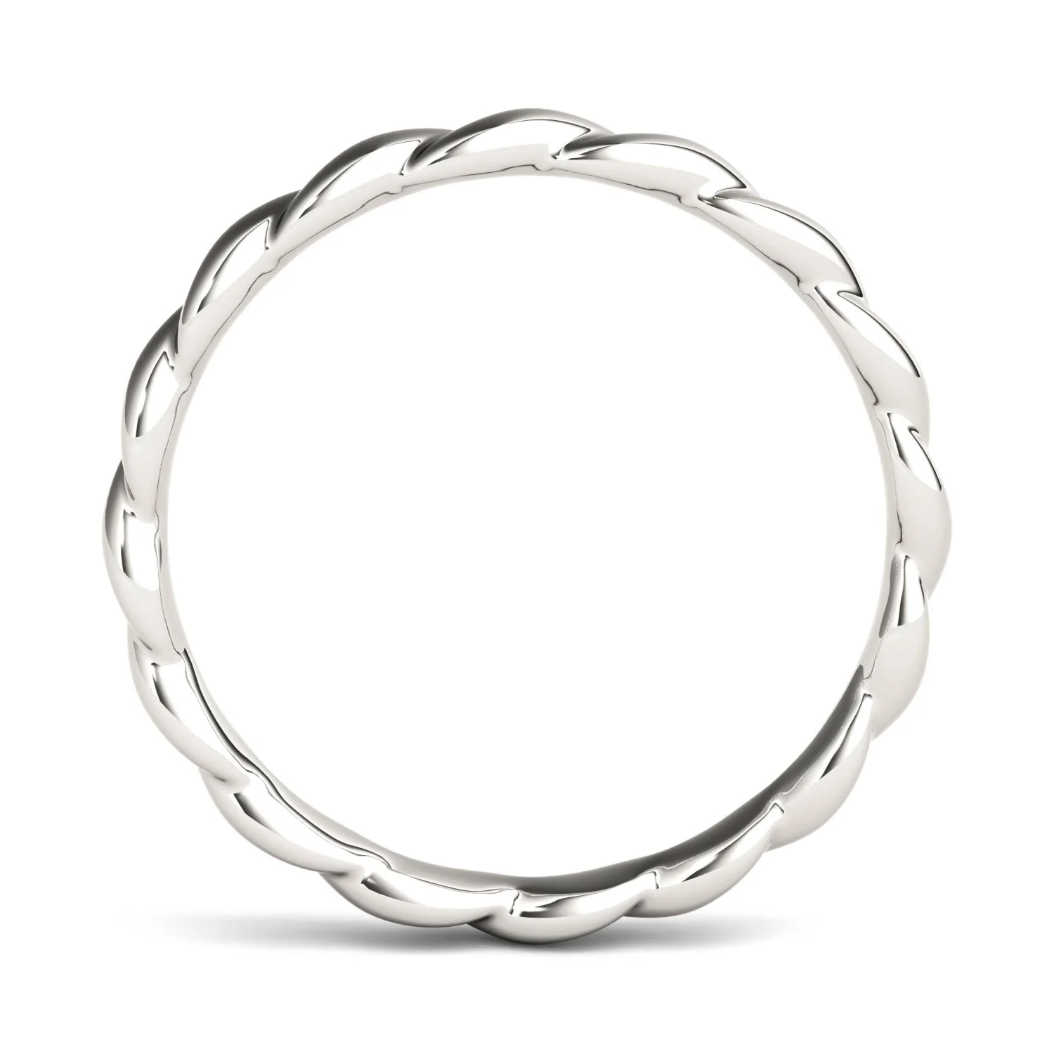 Sterling Silver Twist Stackable Ring - Image 3